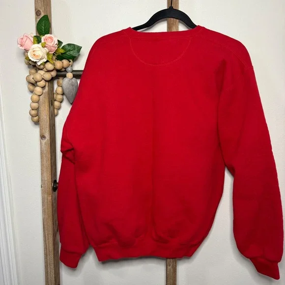 Galt Sand Red USA Vintage Embroidered Crewneck Sweatshirt Women Size Medium - Picture 4 of 8